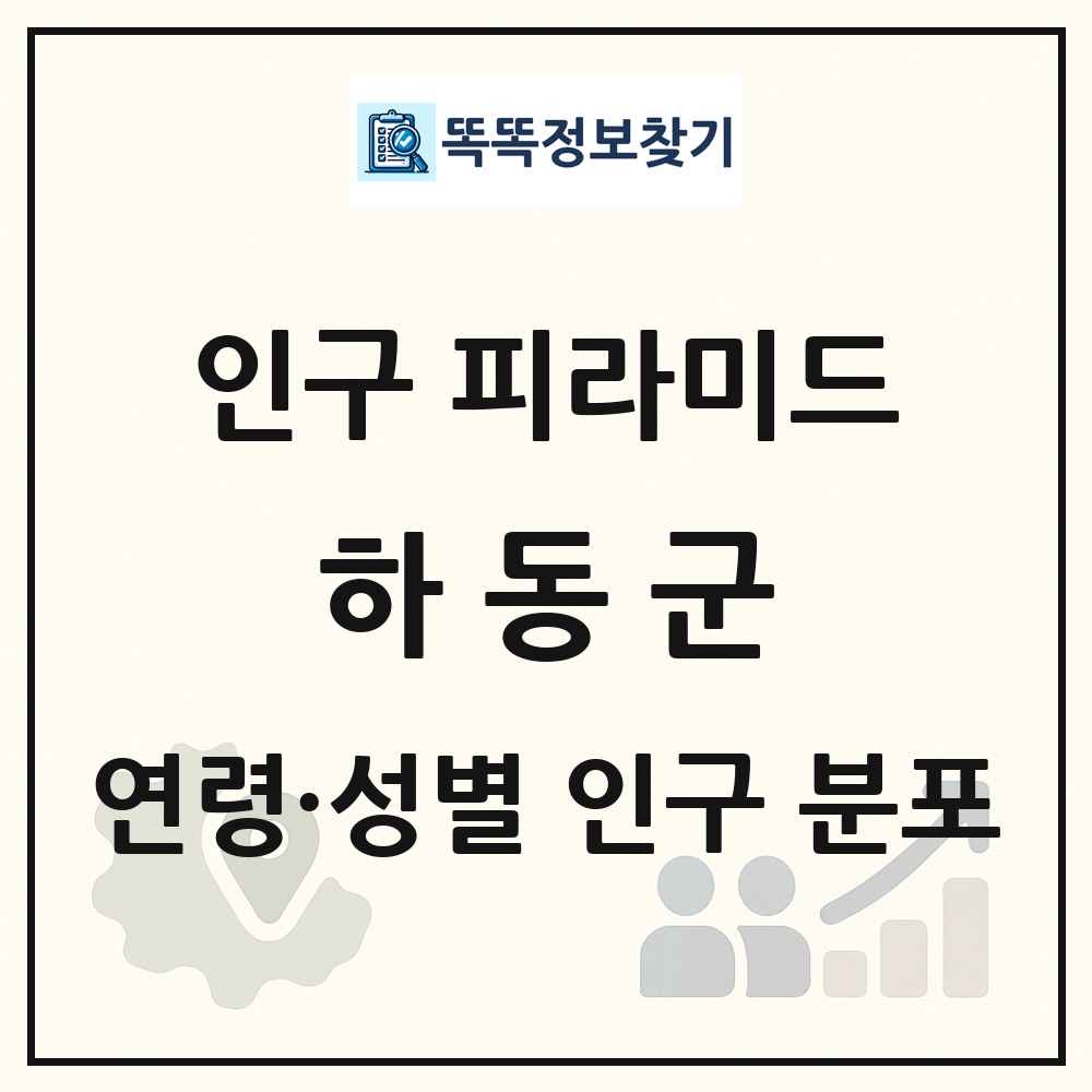 하동군 인구 피라미드 링크 그림